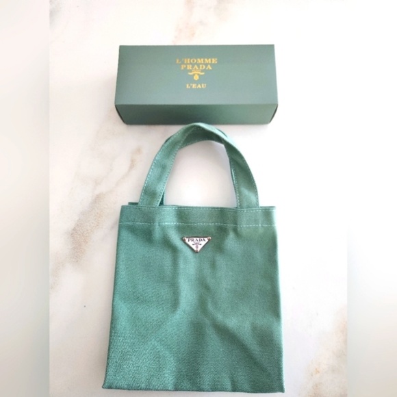 Prada Green Canvas Tote Set - Picture 2 of 2